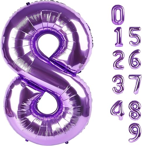 Vista 260 de Globos de números 0 de 40 pulgadas, globos negros de números para números 10, 20, 30, 40, 50, 60, 70, 80, 90, 100, globos de números 10, 20, 30, 40