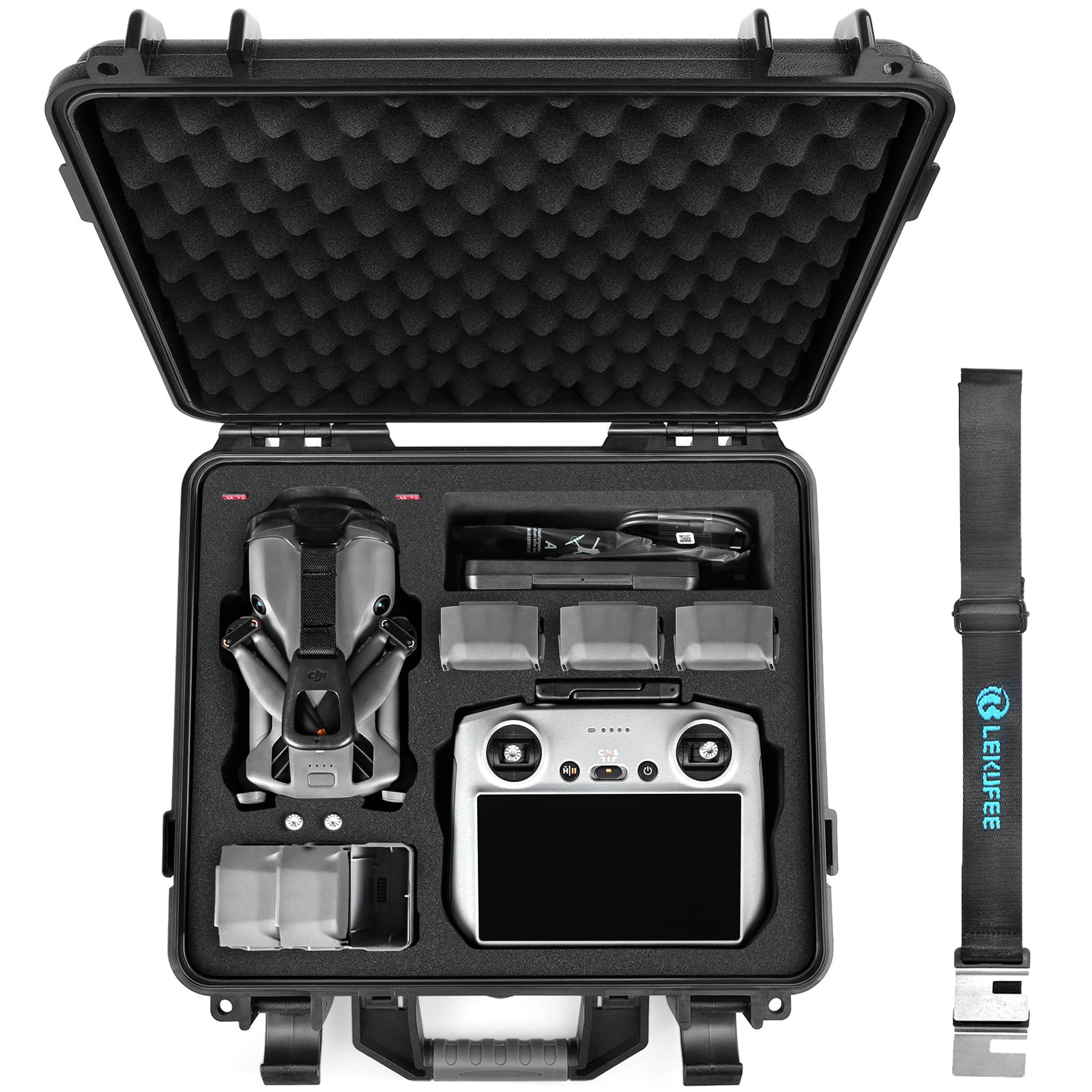 LEKUFEE Impermeable Maleta para dron dji Mini 5 Pro/4 Pro/Mini 3,dji RC 2/RC /N2/ N1 y Accesorios (Solo Estuche)
