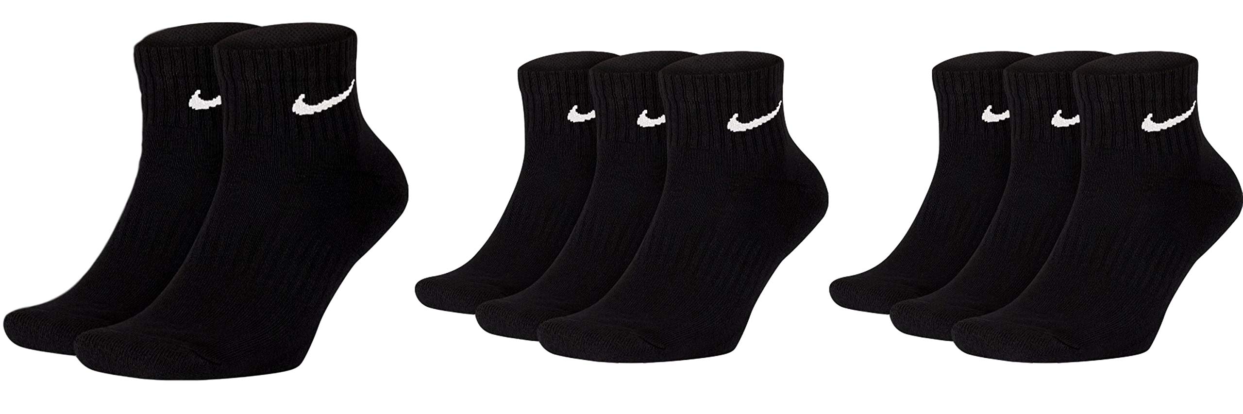 Nike 3-Pack Lightweight Quarter Socks White in   Size 2-5