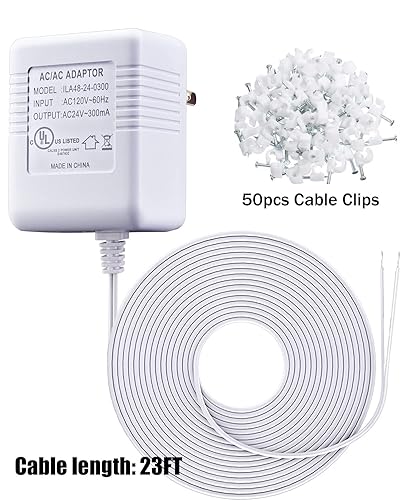 Miniatura 7 de Transformador de 24 voltios, termostato adaptador de cable C, compatible con termostatos inteligentes y fuente de alimentación de timbres (cable de