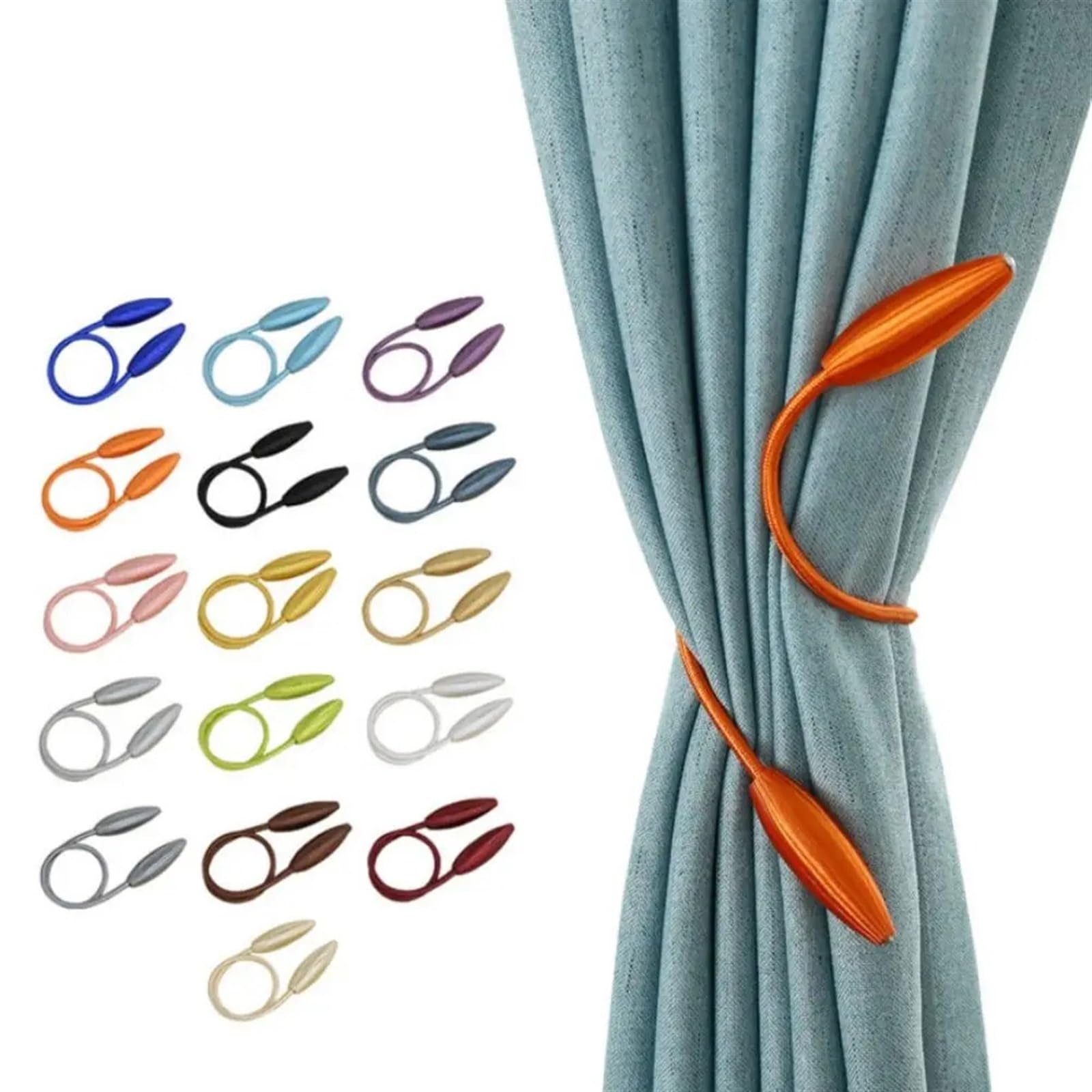 Juego de 2 alzapaños rojos para cortinas, diseño ajustable, material de aleación con correas para colgar, accesorios de cortina elegantes para decoración del hogar