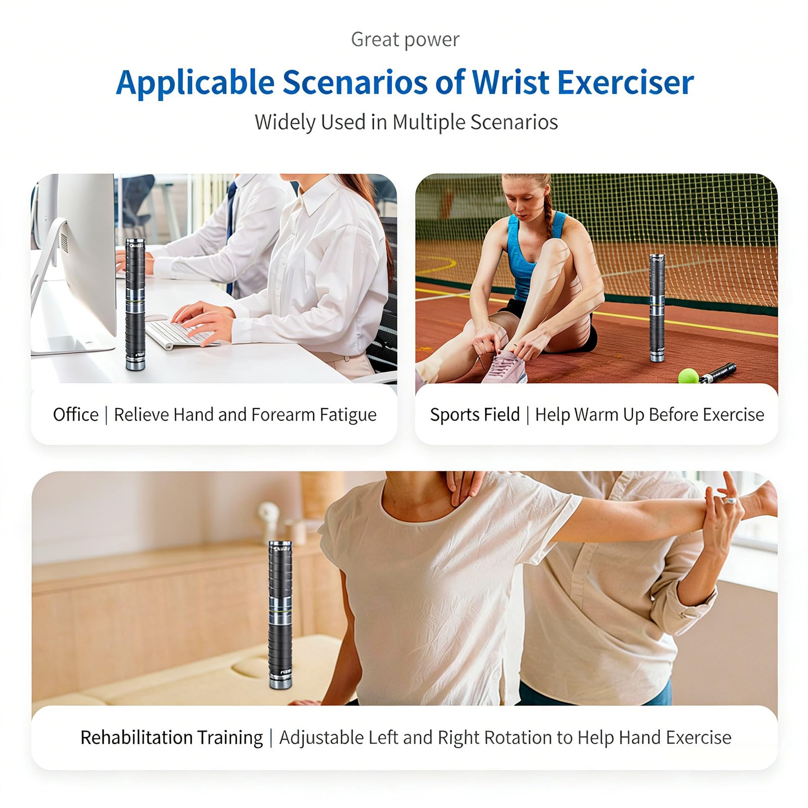 Poignées d'entraînement multi-usages avec rotation fluide et poignée ergonomique silencieuse