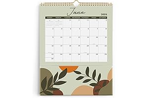 Cabbrix 2024-2025 Wall Calendar with Pockets