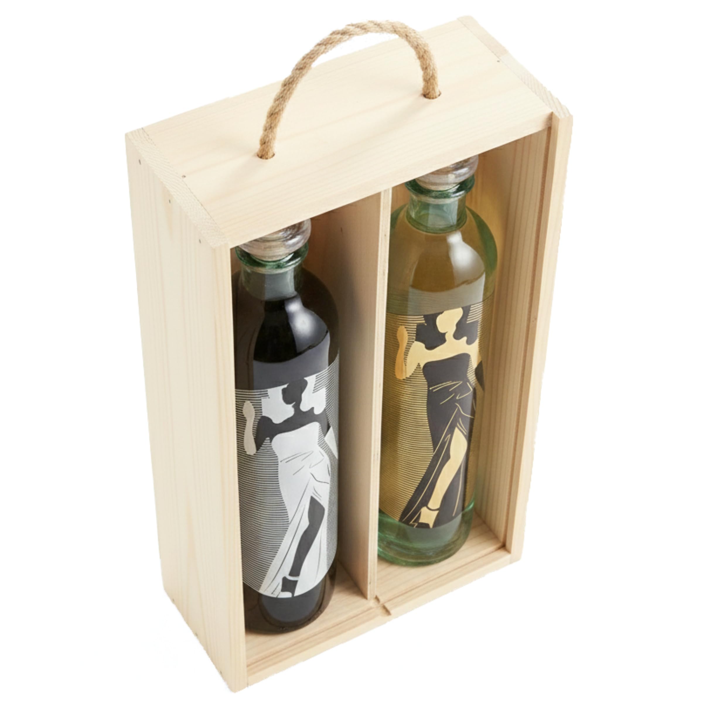 Latarce | Vermut Gilda Rojo y Blanco | Más de 30 Hierbas Aromáticas | Elaborado con Vino de Toro | Pack 2 Botellas 75cl Caja de Madera | Regalo Premium Gourmet