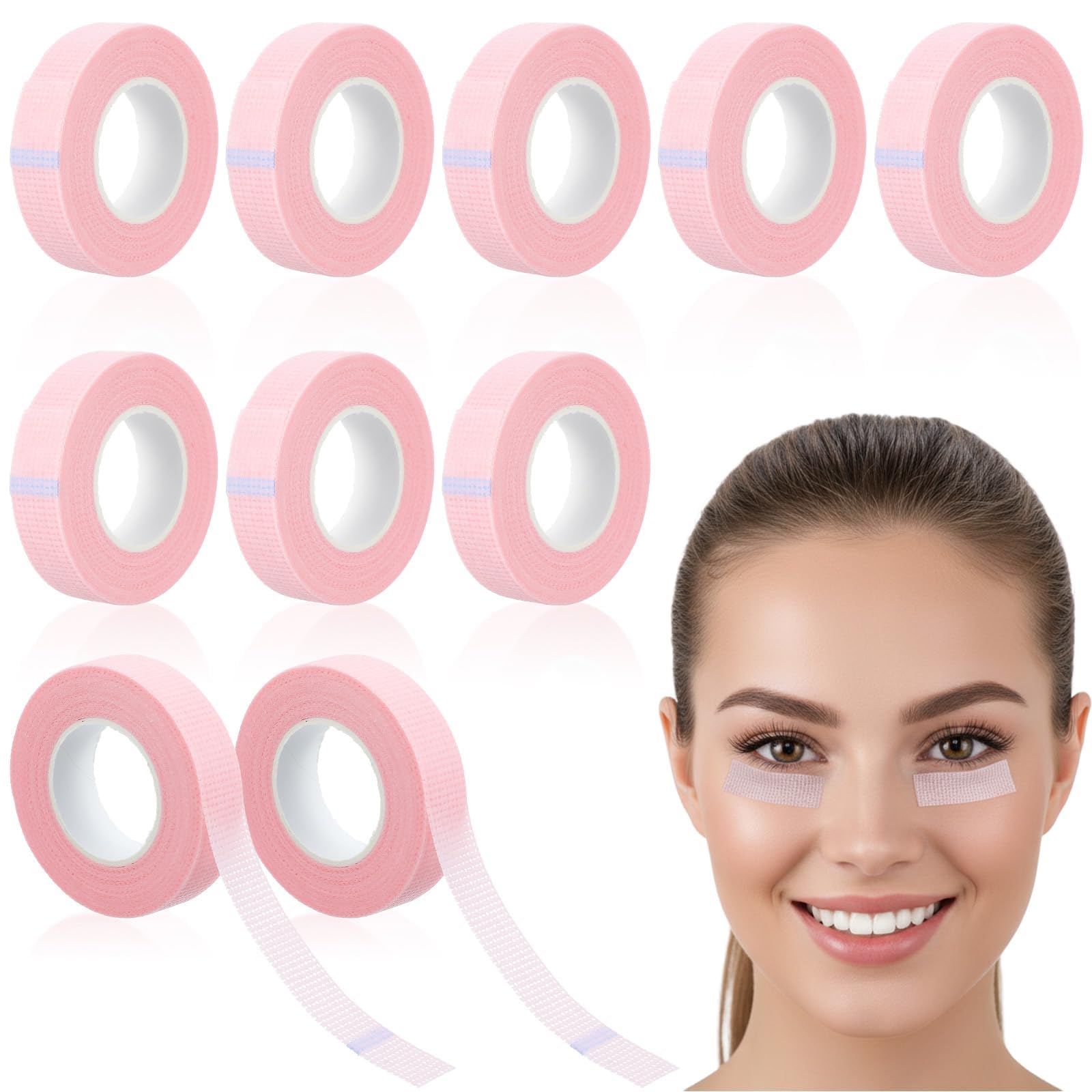 10Pcs Eyelash Extension Kit, Eyelid Tape, Eye Makeup Tape Ideal for Eye Makeup Styling, Beauty Salon Grooming and Party Creation-picture-34