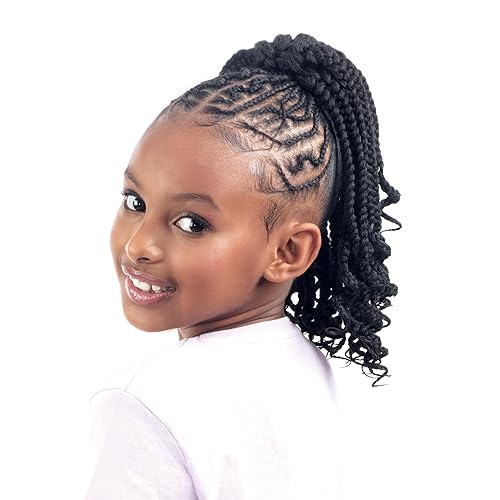 Shake-N-Go Drawstring Ponytail For Kids Box Braid With Curls (OFF