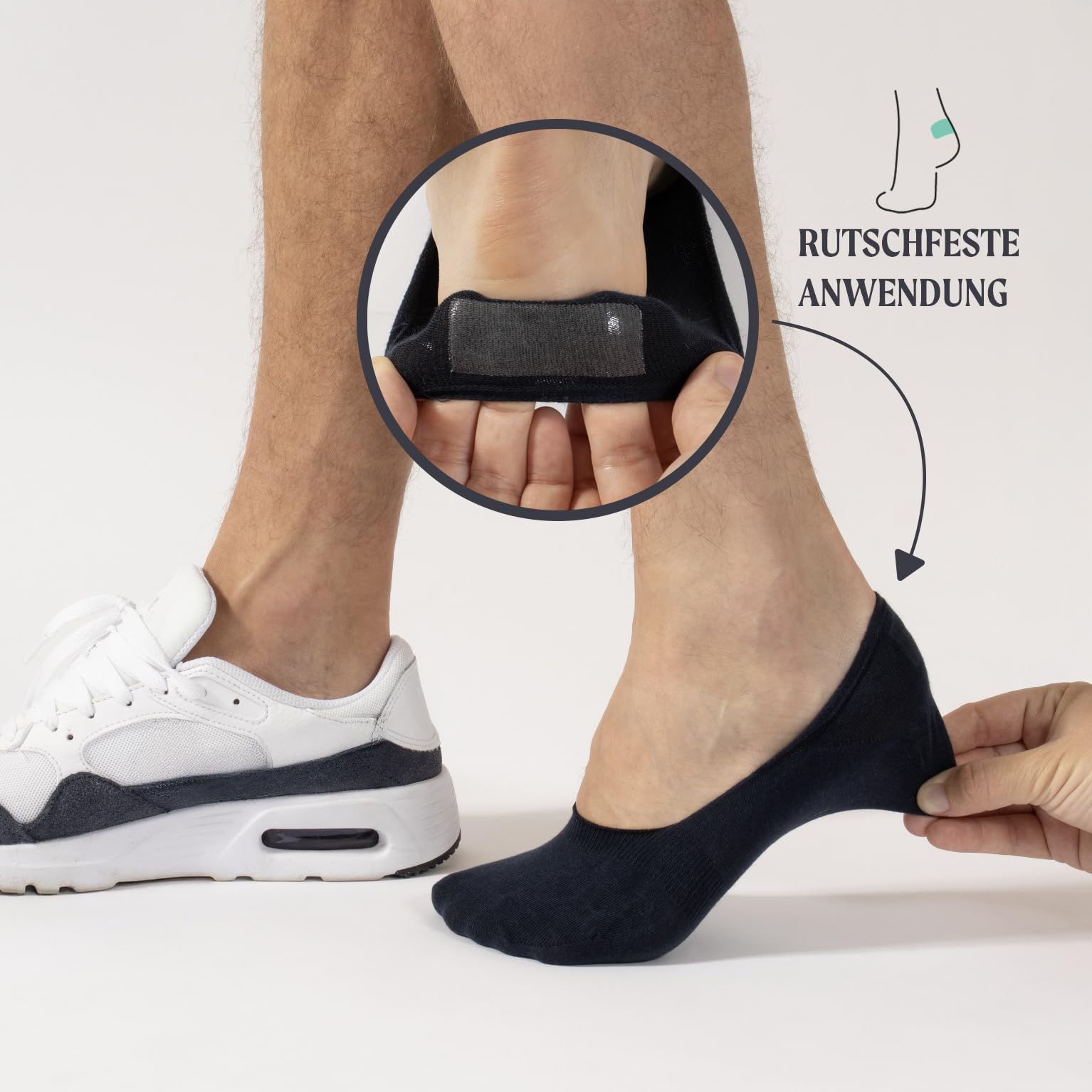 CALZITALY 6/12 Paar Füsslinge Unisex aus Baumwolle, Unsichtbare Sneakersocken für Mann und Frau, Made in Italy