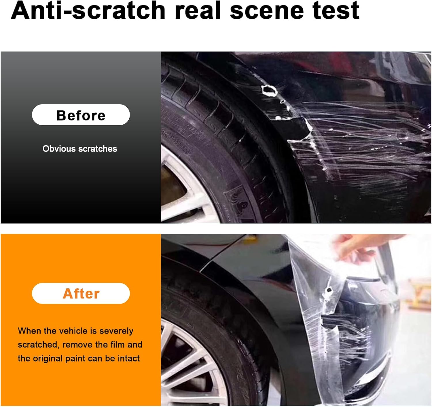 Clear Car Pre-Cut Paint Protective Film TPU Self Adhesive for 2023 Range Rover Extended 7-Seater Rainproof Waterproof HD Scratch Exterior Accessories (Trunk & Rear Bar 7Pcs)