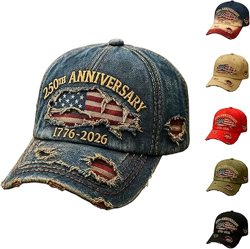 250 Anniversary USA Hat - United States 250th Anniversary Celebration Hat, Retro