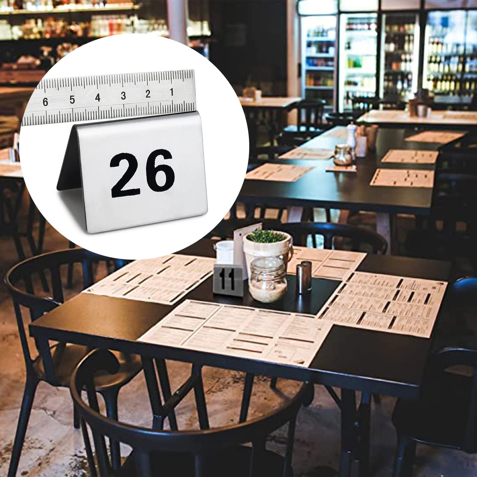 Señalización Digital, Tarjetas apilables con números de Mesa, for recepciones Bodas, lo Mejor for Banquetes, cafeterías y restaurantes(50pcs)