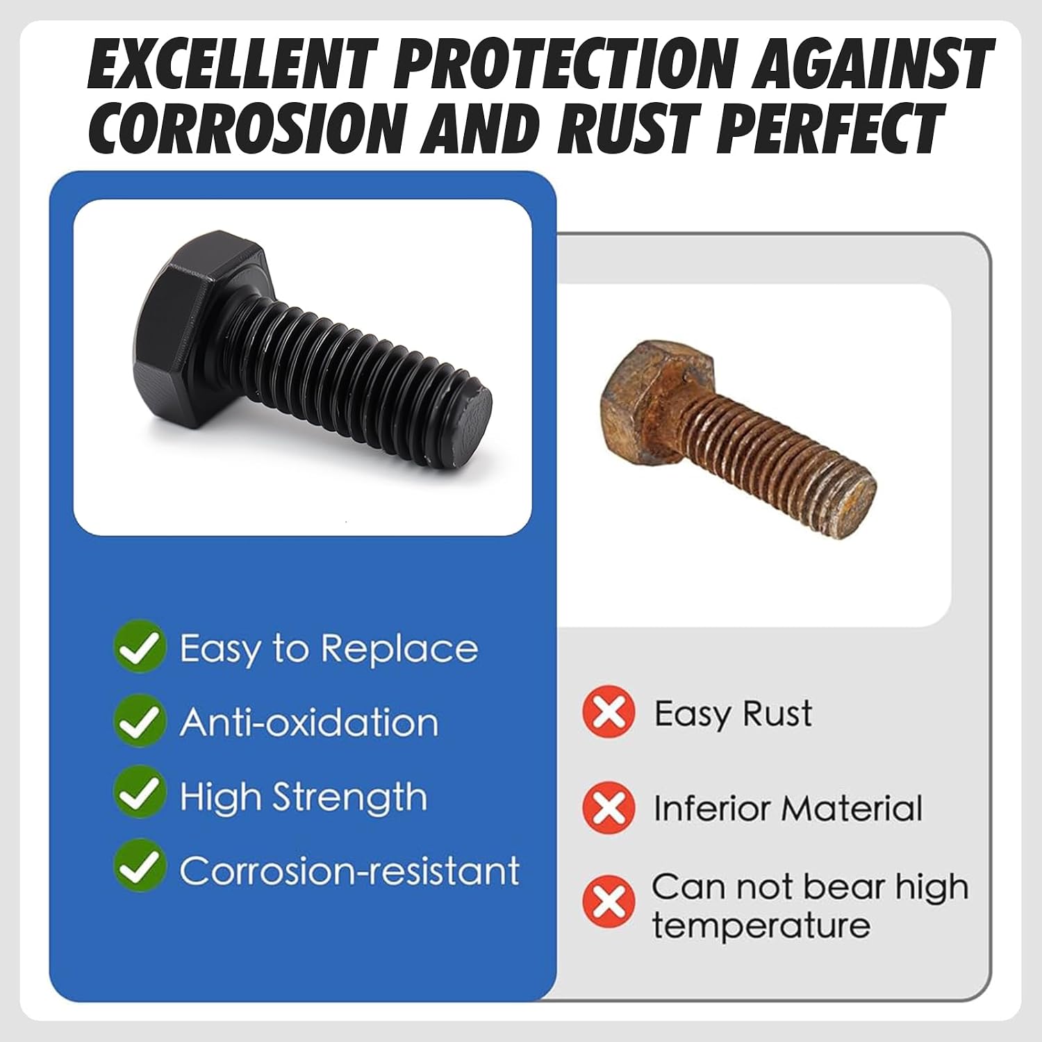 8 Pack 12mm Top Front Skid Plate Bolts Set Fit for Toyota Tacoma 4Runner FJ Land Cruiser Tundra Sequoia 1995-2023