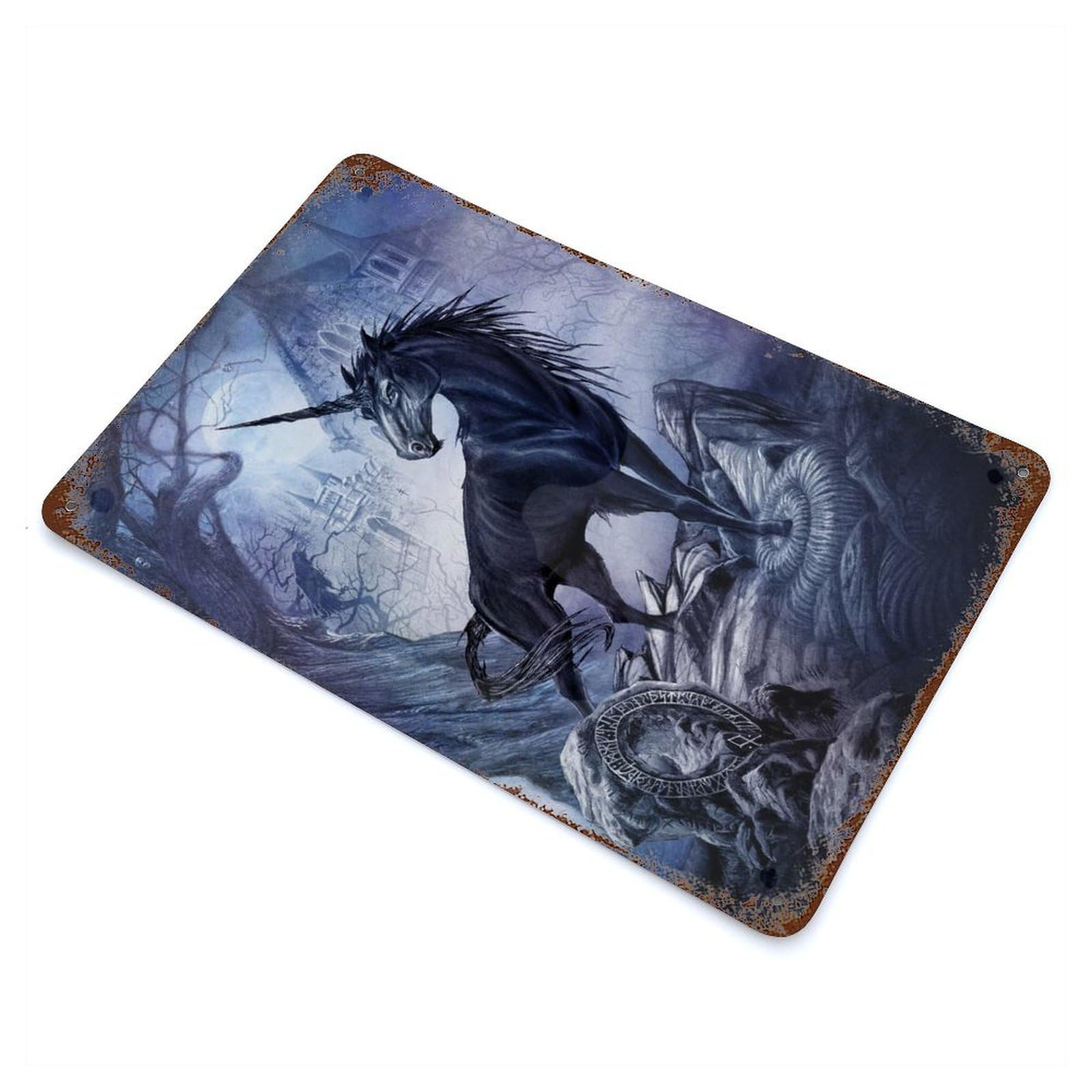 Nocticorn Rustic Tin Plaque 11.8"x7.9", Ideal for Shed, Workshop And Garage Wall Decor