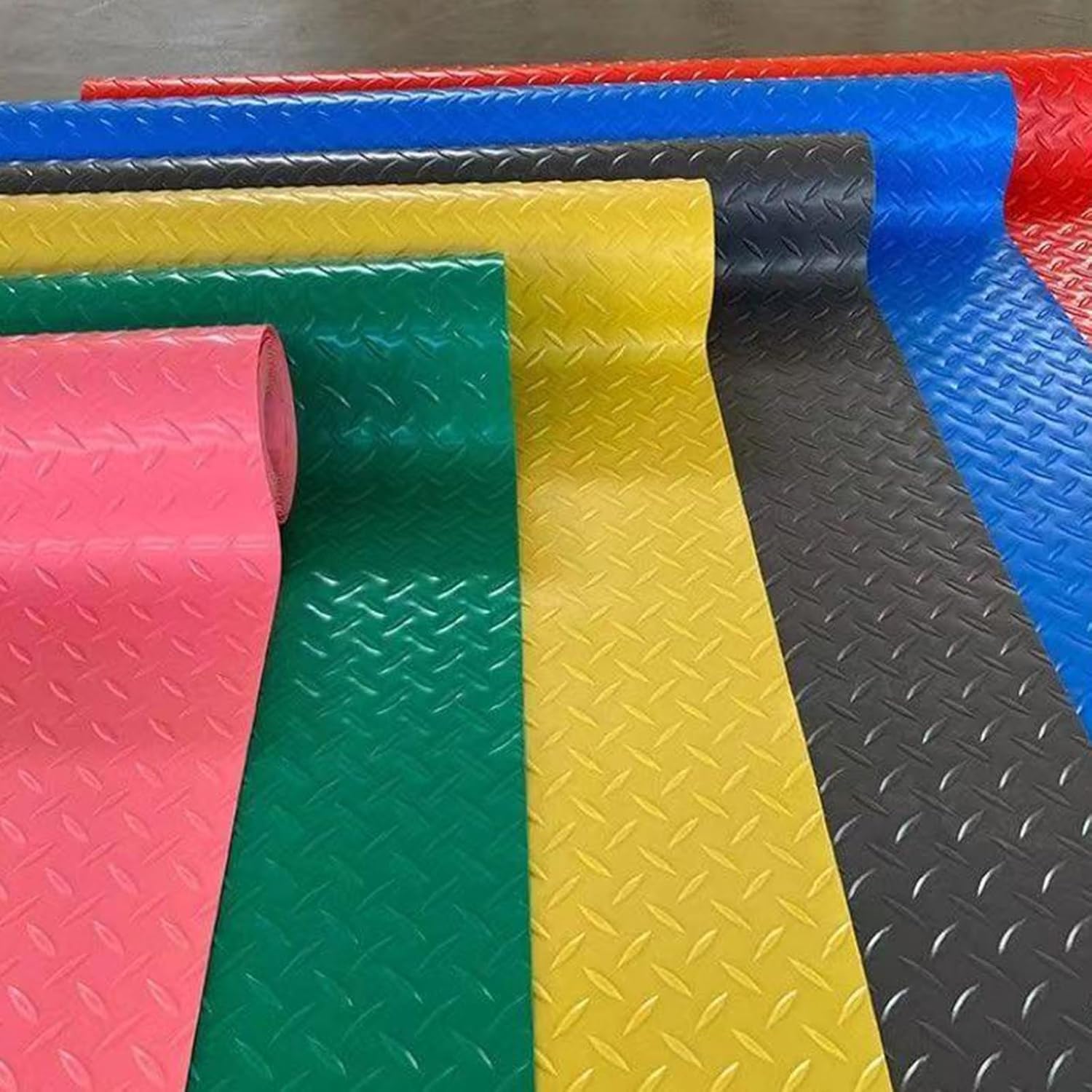 Non-Slip Floor Mat,PVC Garage Shop Parking Mat,Heavy Duty Flooring Rug,Water, Spill, & Stain Resistant,for Workshop, RV Trailer(Black,1x5m/3.2x16.4ft)