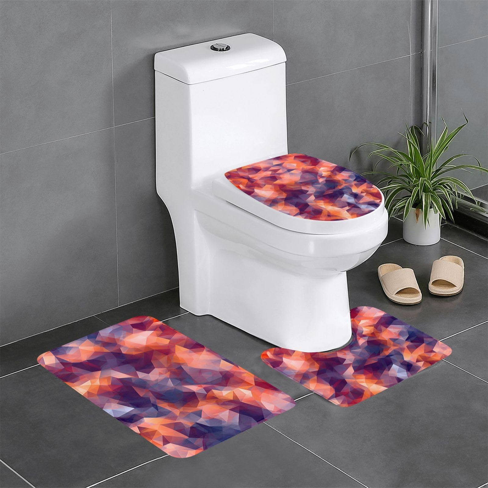 Tapis de salle de bain antidérapant lot de 3 pour éviter les glissades