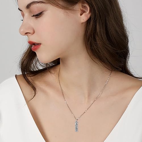 Vista 12 de Collar de urna de plata esterlina, joyería de cremación para cenizas, joyería de memoria para mujeres y hombres