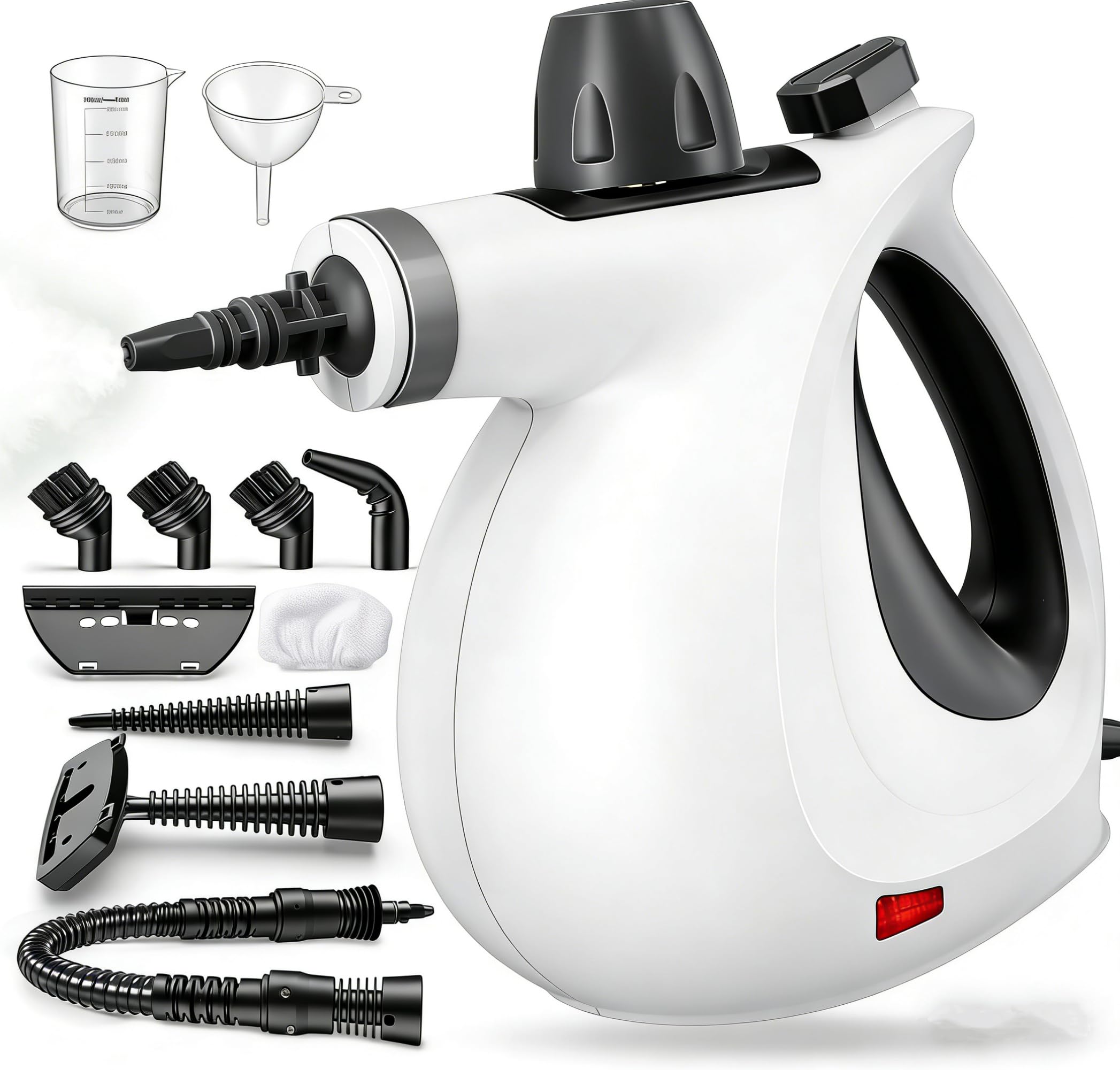 Limpiador de vapor portátil, vapor de alta presión 100% libre de productos químicos elimina el polvo, la suciedad y la grasa, 1050W Steam Cleaner para cocina, baño, coche y ventanas