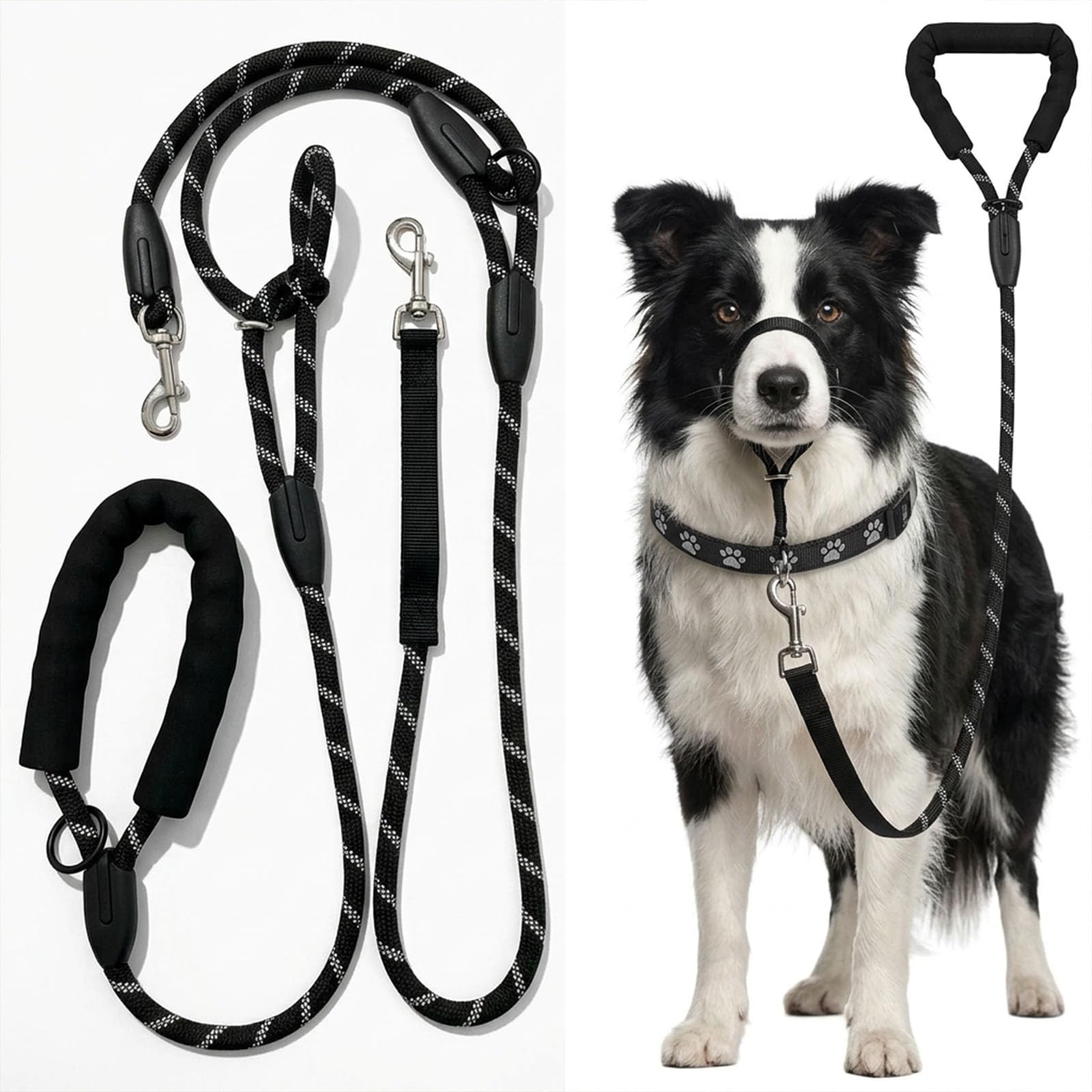 1PCS Figure of 8 Dog Lead, Slip Lead for Dogs, All in One Multifunctional and User friendly Ideal for Dog Owners of All Breeds in Classic Colors