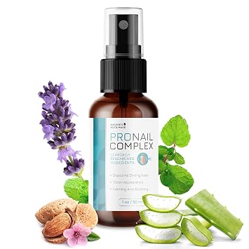 Pronail Complex Spray Botanical Nail Formula, USA Made 1 Month Supply | Topical spray for toe & fingernails, botanical | Original extra-strength formula | Fast, no-touch application