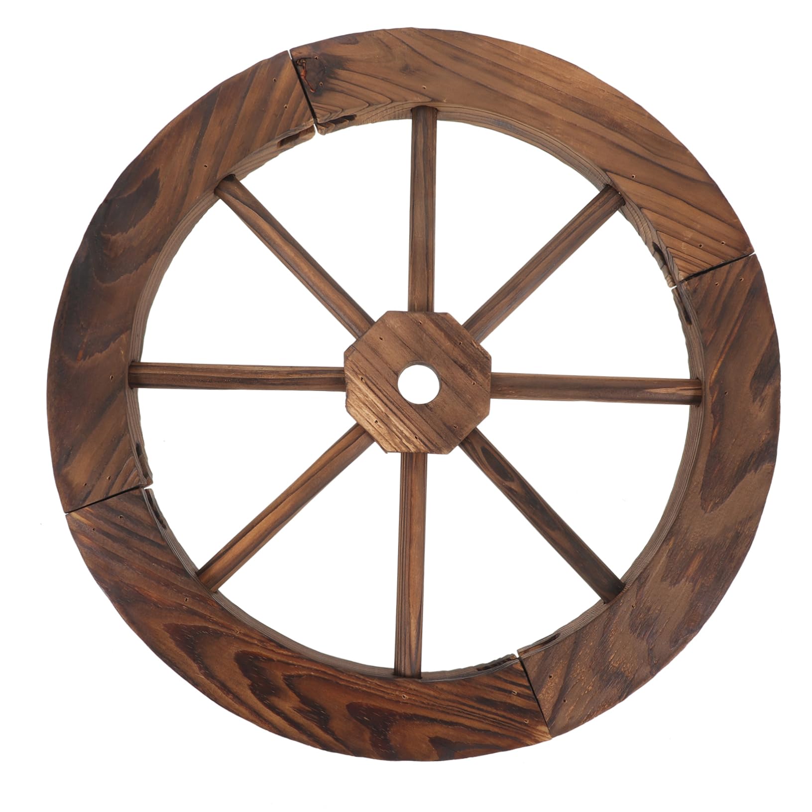 Décoration de mariage champêtre avec la roue en bois vintage pour salle et jardin