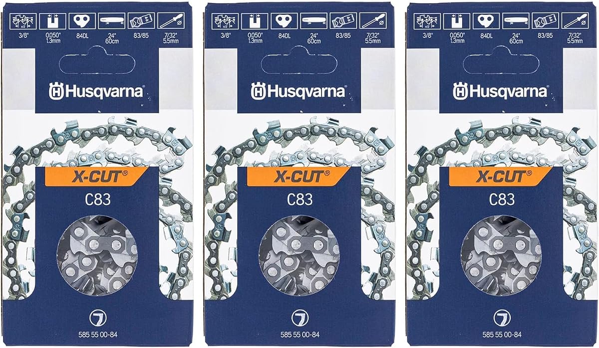 585550084 24" C83 X-Cut Cadena de 24" 3/8" .050" 84 DL Paquete de 3