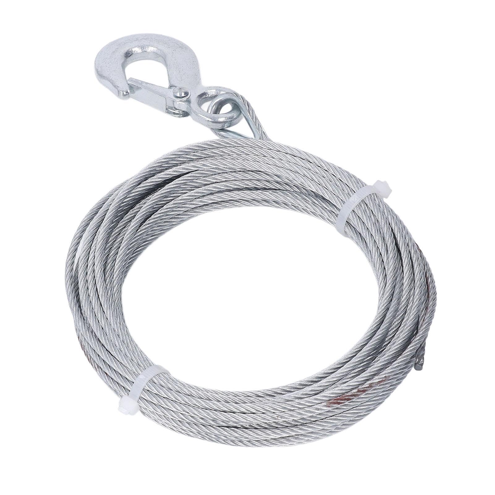 treuil câble métallique 4 mm x 12 m câble 2000 LBS force acier inoxydable galvanisé remplacement