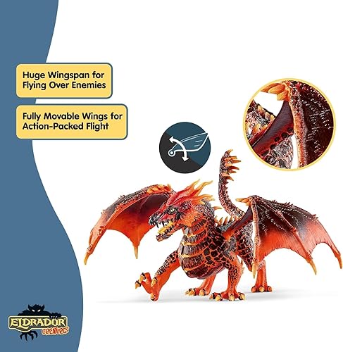 Vista 12 de Schleich Eldrador Creatures - Juguete de dragón de hielo de 8 pulgadas, figura de acción de ala móvil para niños y niñas, figuras de criaturas