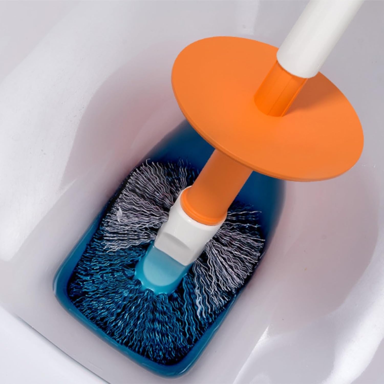 Toilet Brush Toilet Bowl Brush and Holder with Lid Cleaning for Bathroom Brushs Holder Set(White)