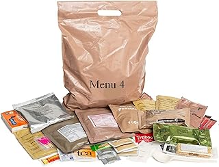British Army Style 24 Hour Ration Pack - PD 06/22 - British Army Style MRE - Menu 4 - Military Style Ration Pack - Camping Food - Survival Food - Meals Ready To Eat
