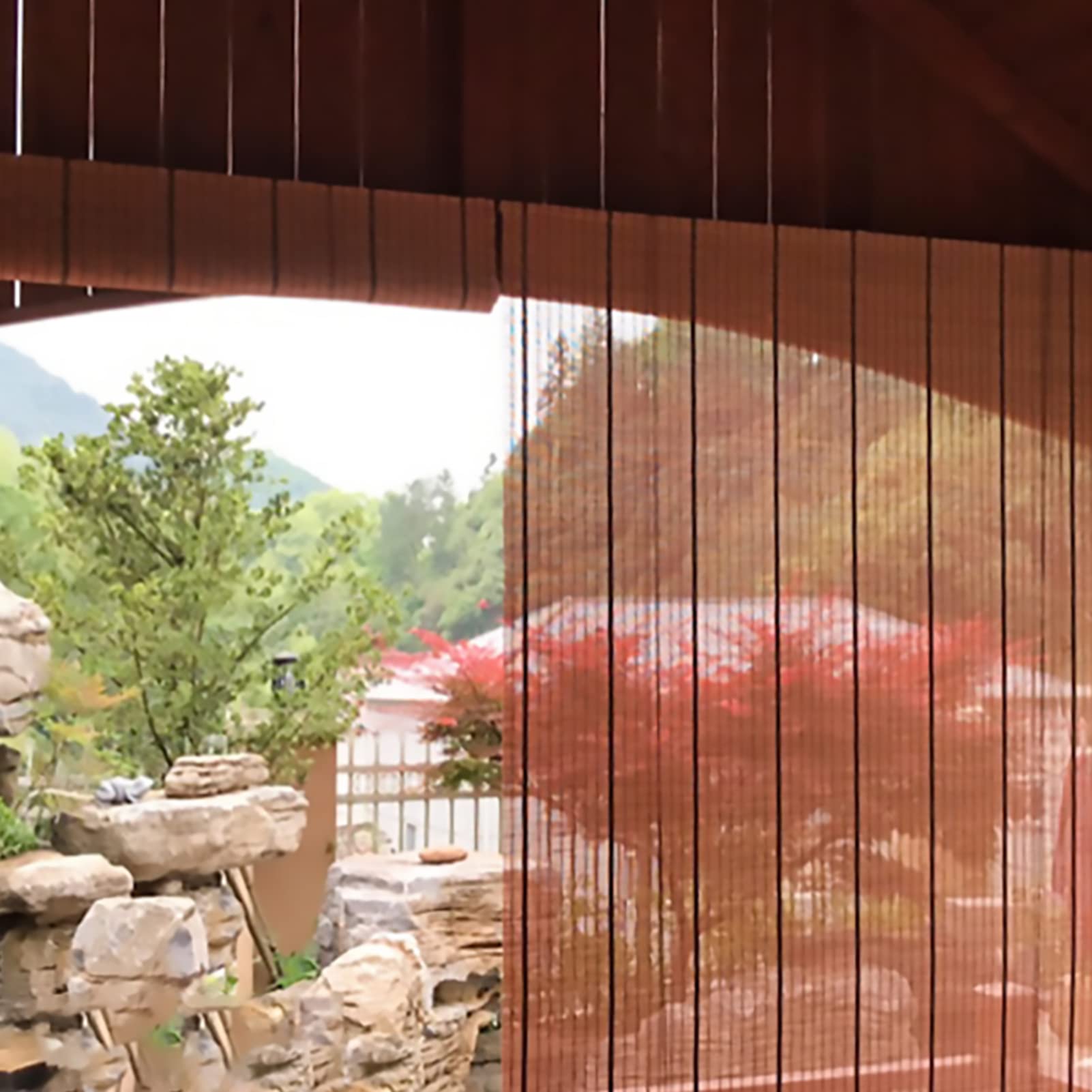 Amazon｜竹ロールスクリーン遮光カーテン竹 すだれ 日除け