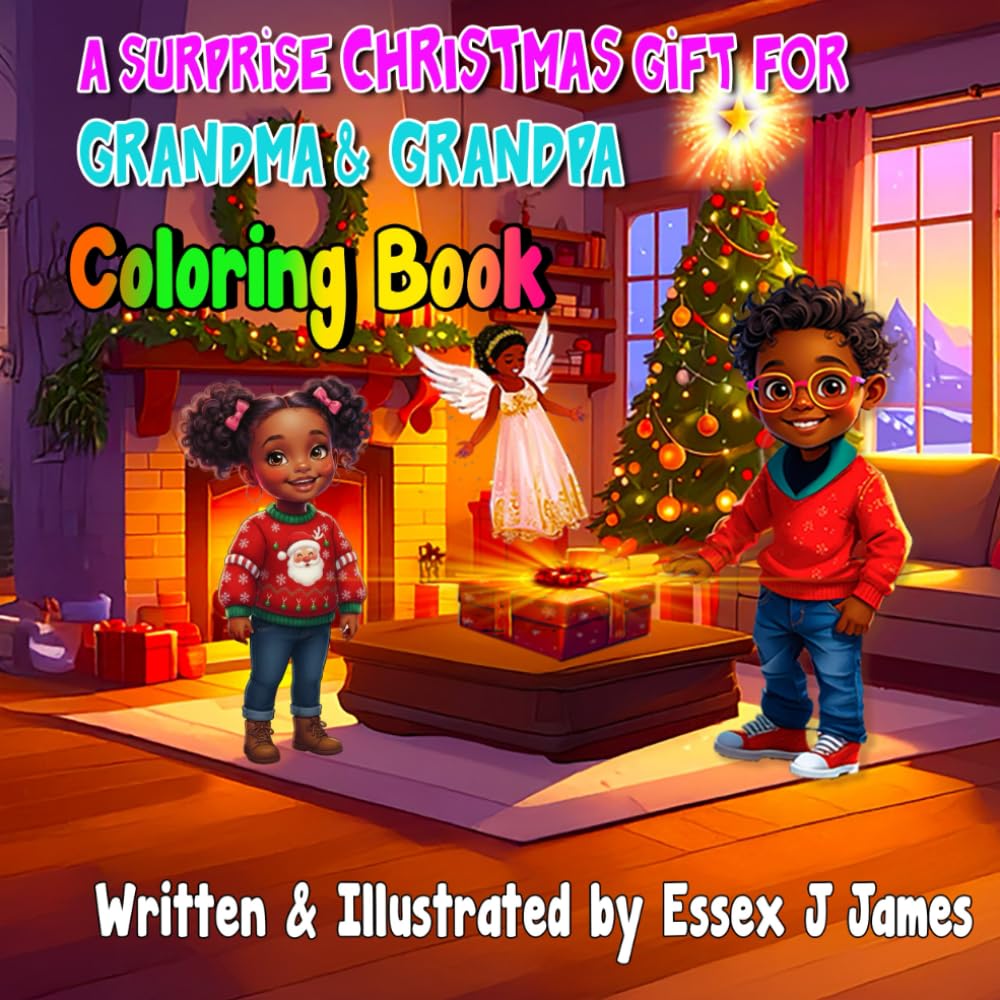 A Surprise Christmas Gift for Grandma & Grandpa Coloring Book