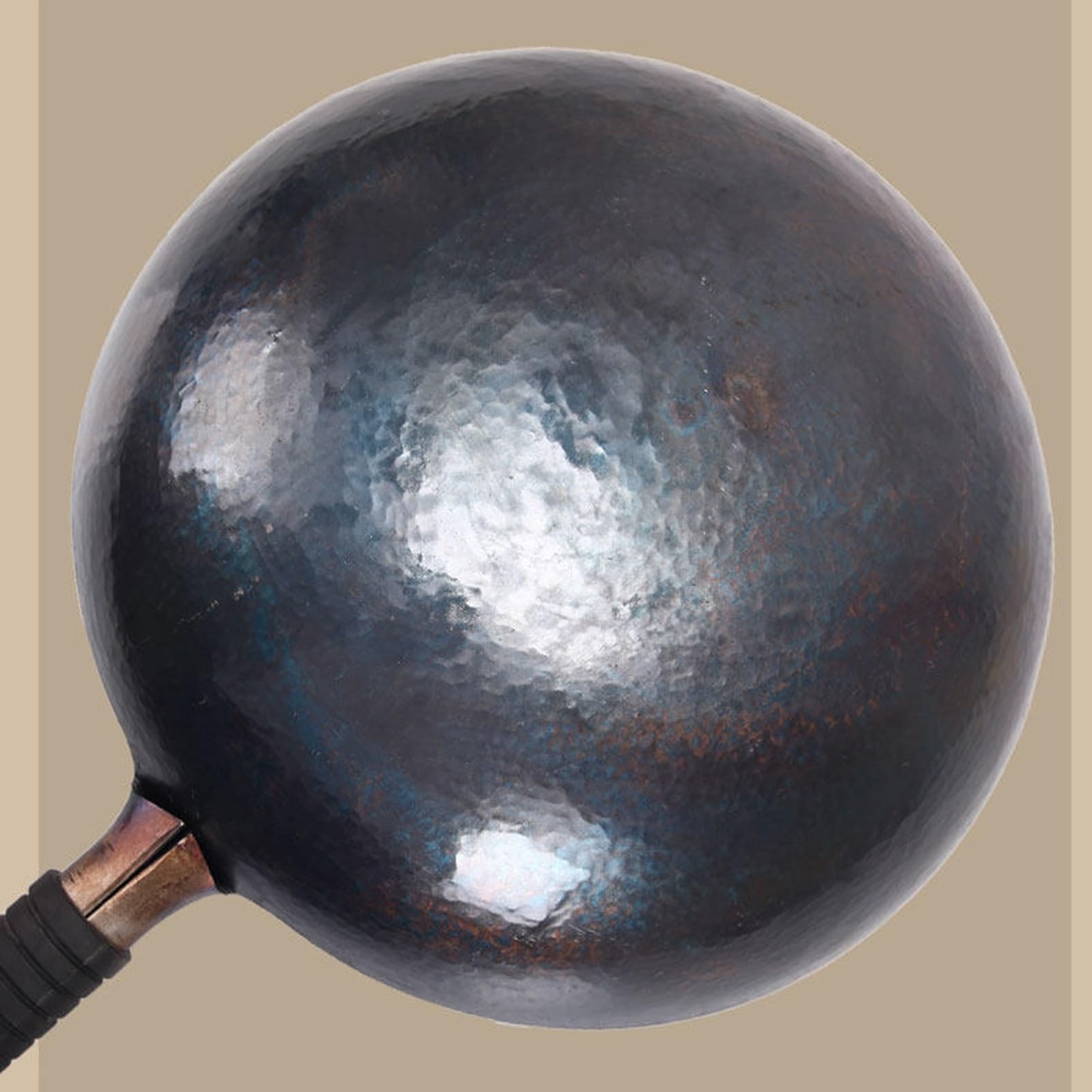 Generico Wok, In Ferro Da 30-40 Cm Con Coperchio In Vetro, Padella Antiaderente A Fondo Piatto, Maniglia Cool Touch, Funziona Su Tutti I Piani Cottura(38cm)