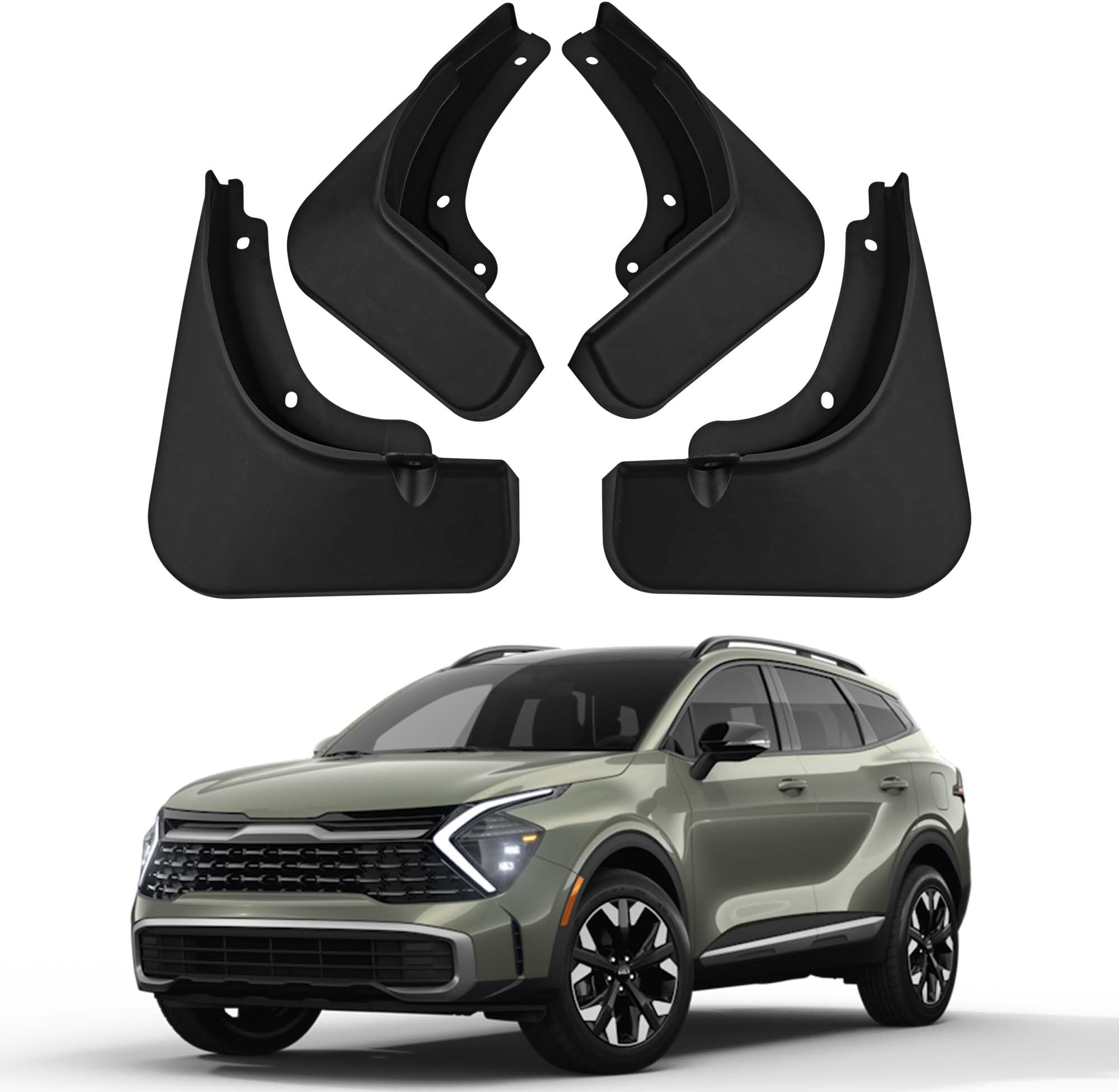 2 Stuks Vloermatten Voorzijde voor Kia Sportage 3 SL 2010-2015, Naaldvilt Textiel Interieurbescherming Elegant Antislip Zwart Op Maat Gemaakt