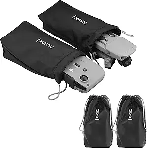 2PCS Drawstring Pouch for DJI Mavic Air 3/Air 2, Mini 3/4 Pro/4K/2 SE & RC/RC 2, Protective Sleeve for Drone Accessories