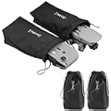 Linpr 2PCS Drawstring Pouch for DJI Mavic Air 3/Air 2, Mini 3/4 Pro/4K/2 SE & RC/RC 2, Protective Sleeve for Drone Accessories, Soft Waterproof Storage Bag