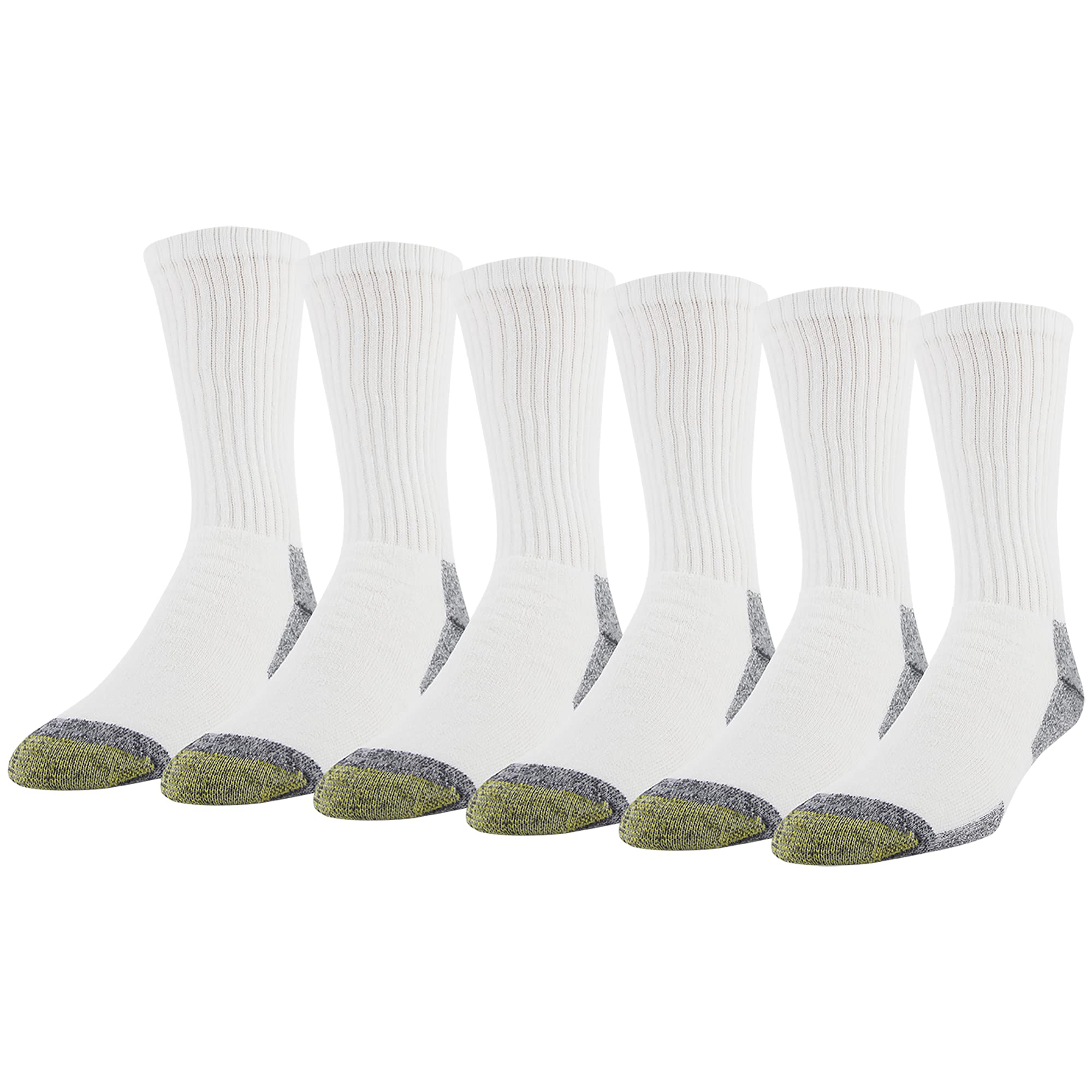 GOLDTOE Men's 656S Cotton Crew Athletic Socks (Multipack)