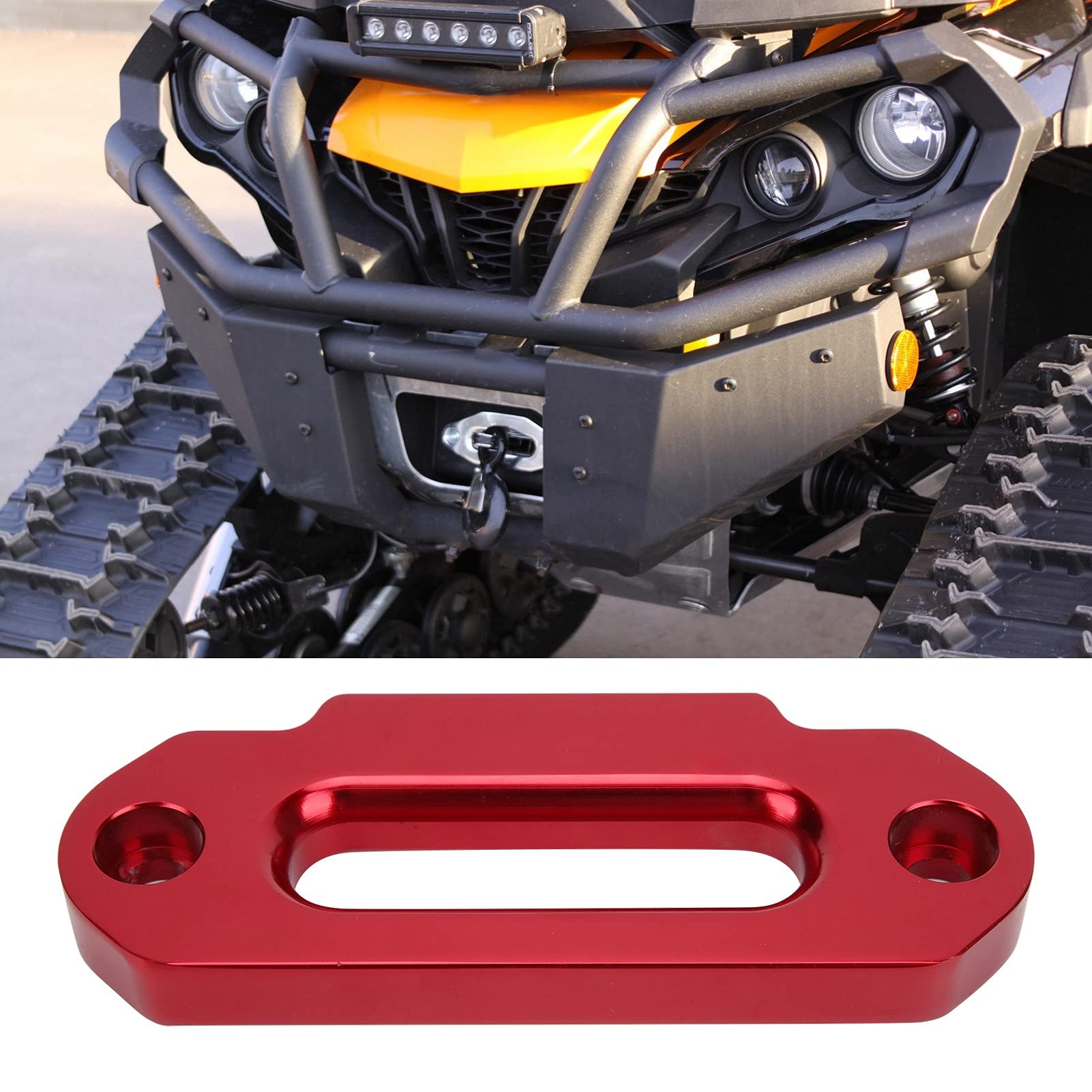 Câble Hawse en Aluminium pour Treuils Capacité 124 Mm 4,9 Pouces 2500 À 4000 Lbs Entretien Rouge Accessoire De Remplacement pour ATV Corde De Treuil