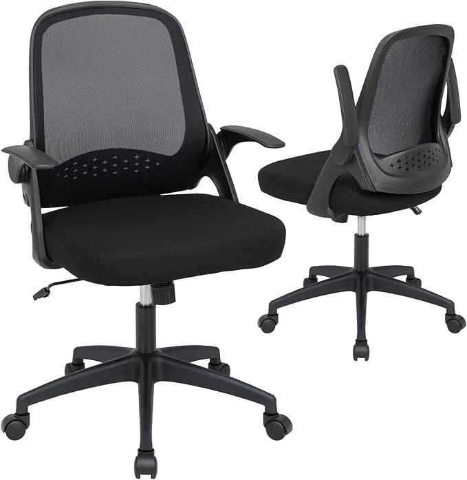 Giantex Ergonomic Home Office Chair, Comfy Mesh Recliner w/Flipup