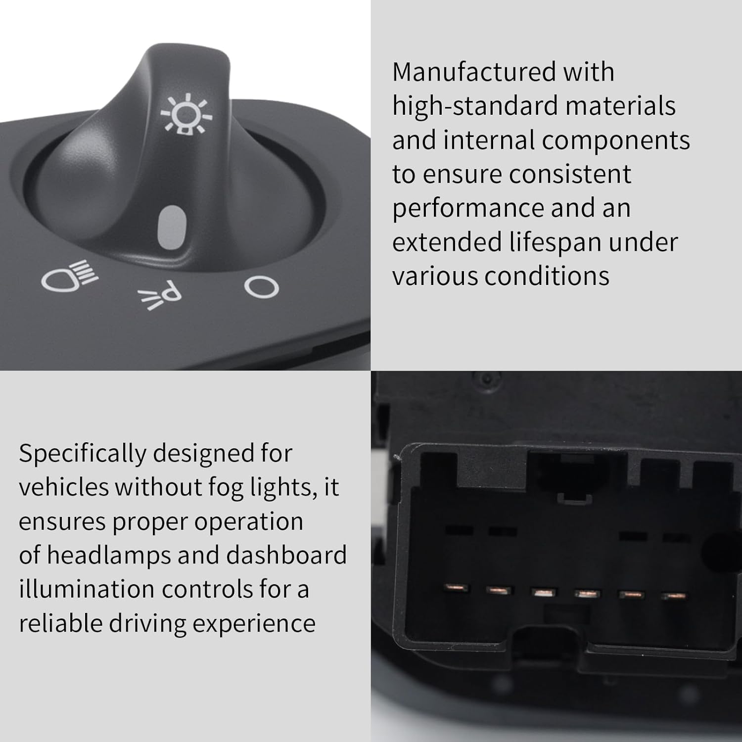 YL3Z11654AAA Headlight Switch Headlamp Dimmer Switch, Replacement for Ford Expedition 2000-2002, F Series 480 2000-2004, Replaces YL3Z11654AAB, 1S2669