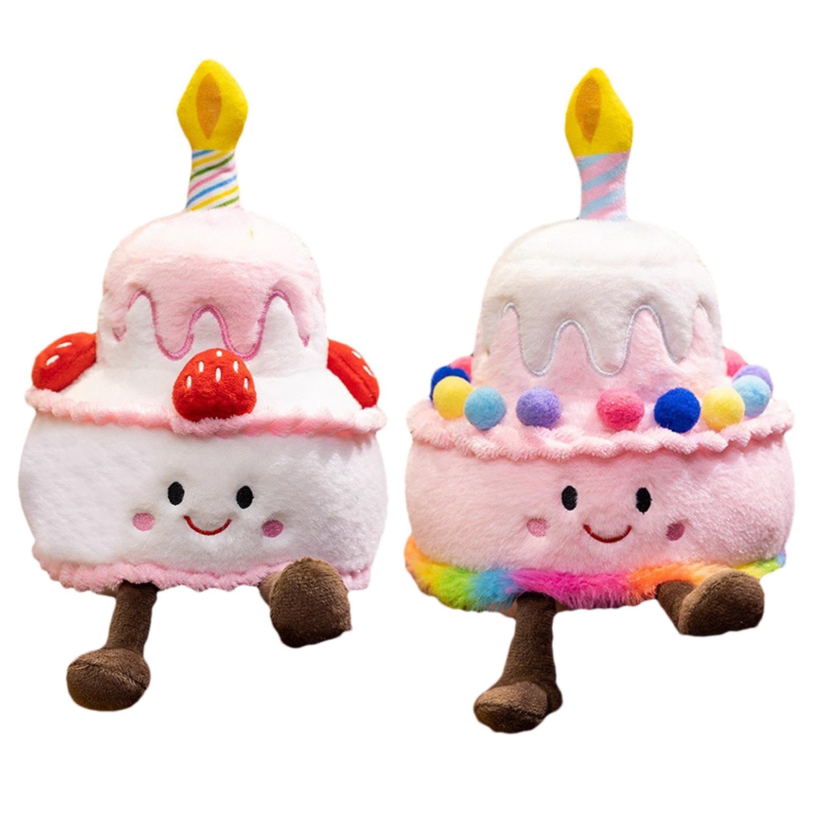 Rosa Kuchen Plüschtier & Schlüsselanhänger Set – Süßes Geschenk Für Kinder & Mädchen