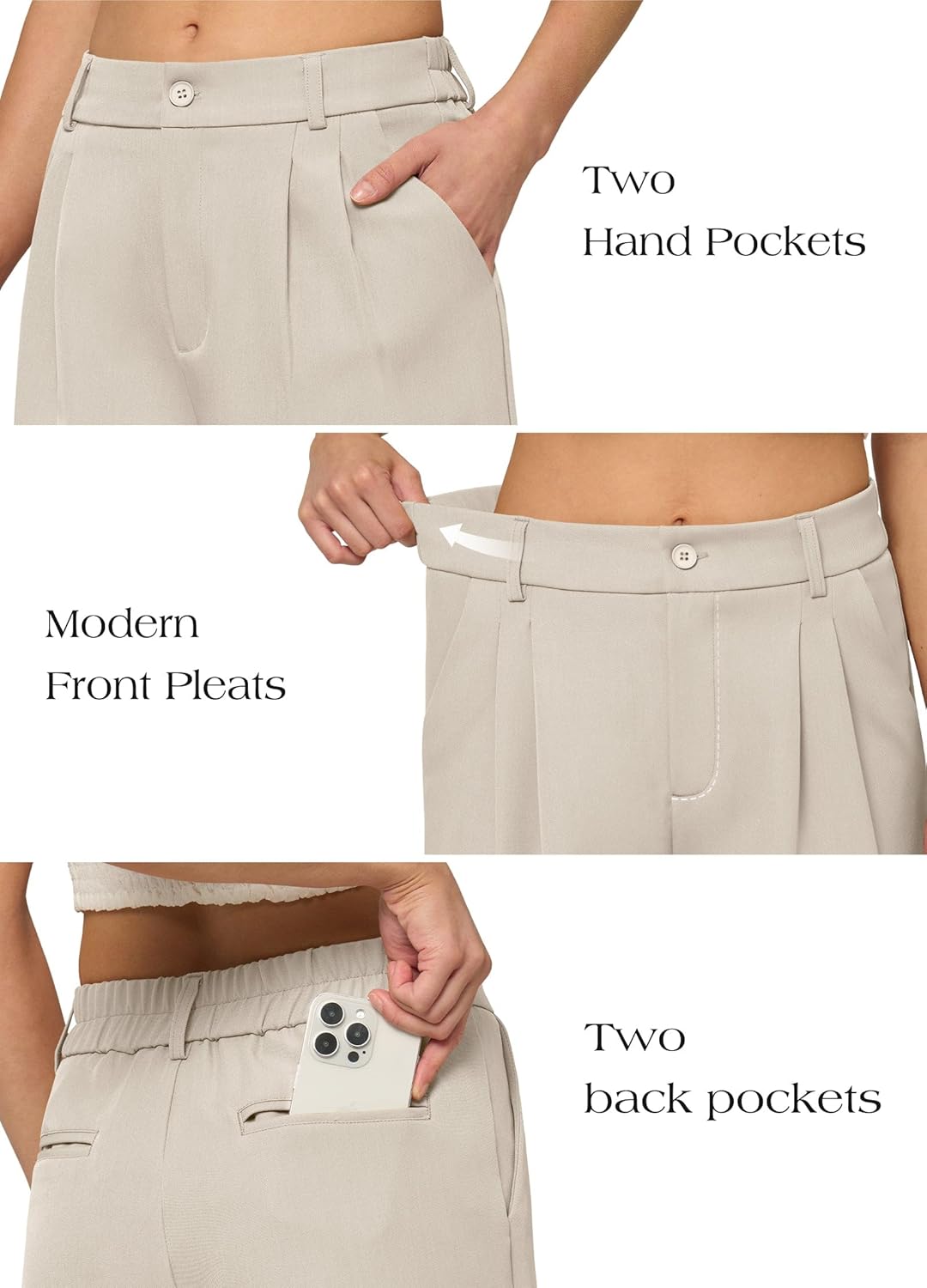 Willit Women's Shorts Wide Leg Dress Casual Work Summer Pleated Shorts High Waisted with Pockets 7" 10" - Image 5