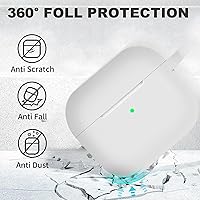 Vista 42 de Funda para AirPods Pro con kit de limpieza, funda de silicona suave para Apple AirPod Pro de 1ª/2ª generación, accesorios de funda AirPods Pro/Pro 2