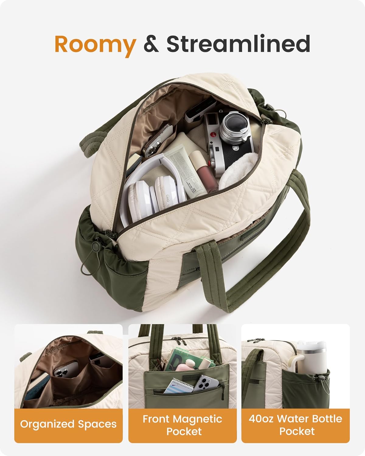 LOVEVOOK Gym Bag for Women, Lightweight Travel Duffle Bag with Wet Pocket, Personal Item Carry On Weekender Overnight Bags for Woman Gym, Yoga, Hospital, Weekend Trips - Image 3