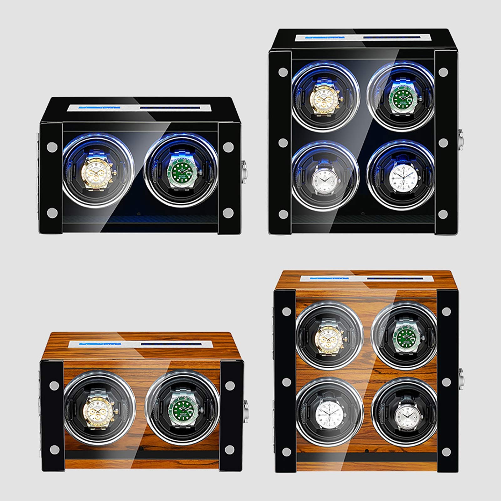 Spinner Wicking Box Watch Wickler - Intelligente Uhrenschüttler antimagnetische mechanische Uhr Automatische Wickelgeräte Touchscreen Uhrenwinderstaub -Sichtspeicher mit Fernbedienung ruhig und gut