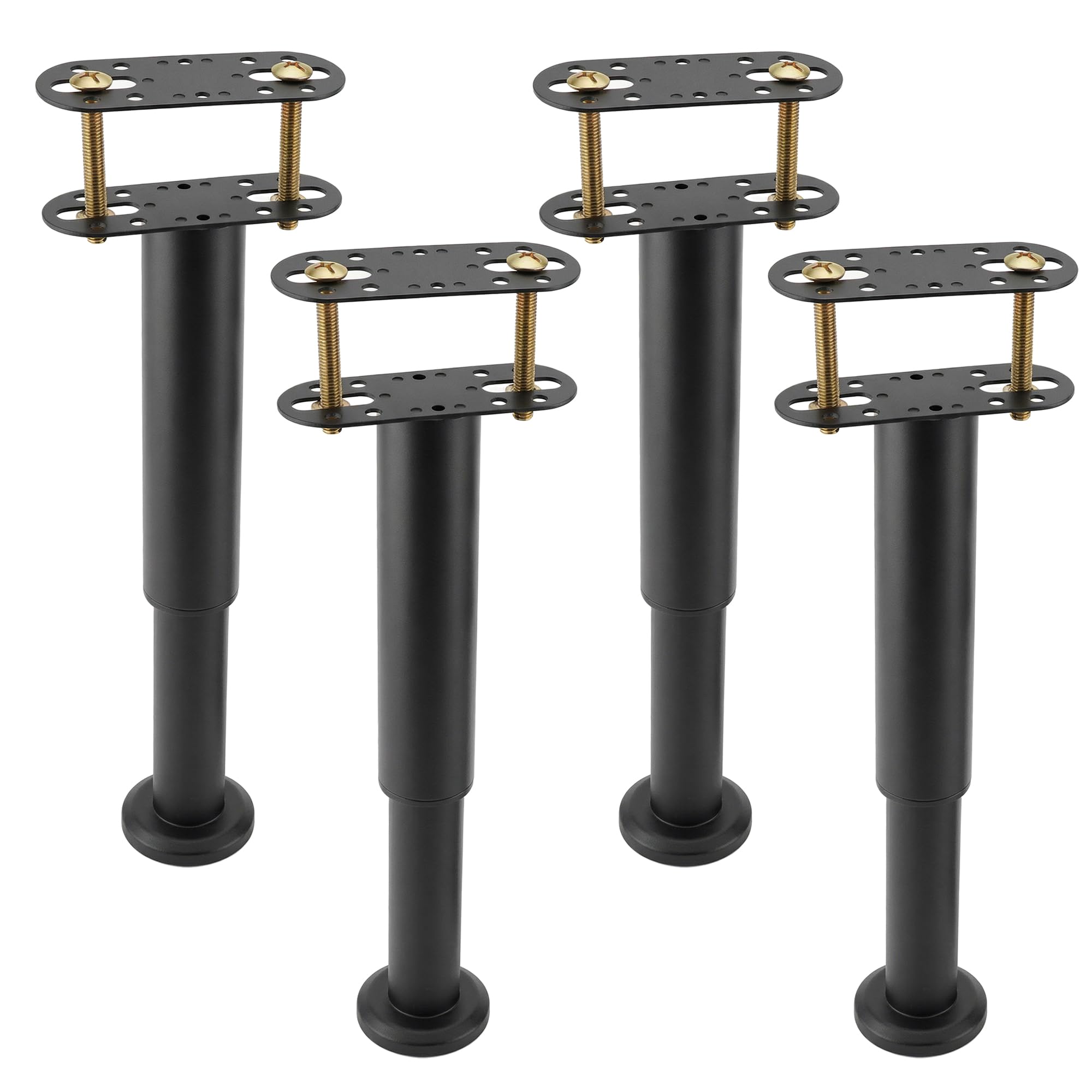 ERMWALR Bed Legs Adjustable, 4Pack Heavy Duty Centre Frame Bed Support Leg Non Slip Base with Screws,Metal Bed Frame Support Replacement for Beds,Sofa,Table,Chairs,Cabinets (18-31cm/7-12in)