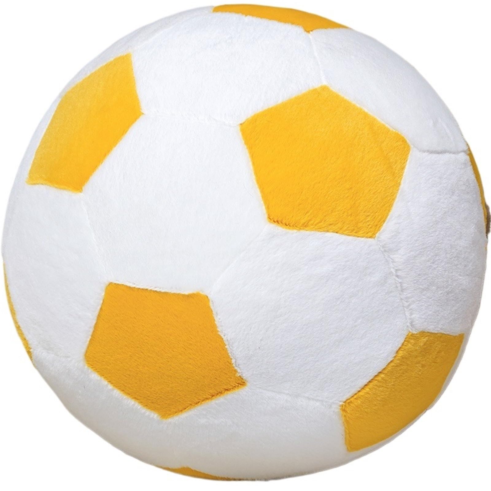 SNGUOQ 25cm Simulation Football Pillow Sports Theme Ball Sofa Bed Lumbar Cushion For Home Decor Stuffed Plush Toys For Sofas And Bedrooms(Yellow)