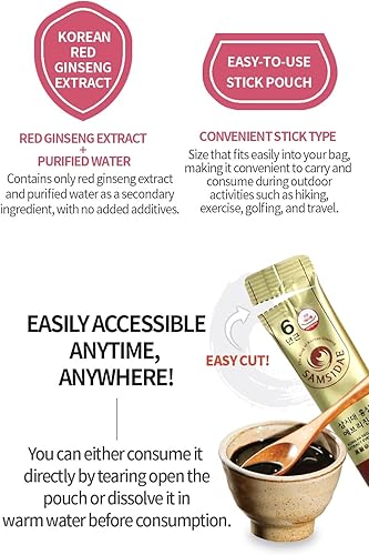 Miniatura 4 de SamSiDae extracto de ginseng rojo coreano cada ginseng (0.3fl oz X 30 palos) - alto ginsenósido (10 mg). impulsa la inmunidad y promueve mejorar la
