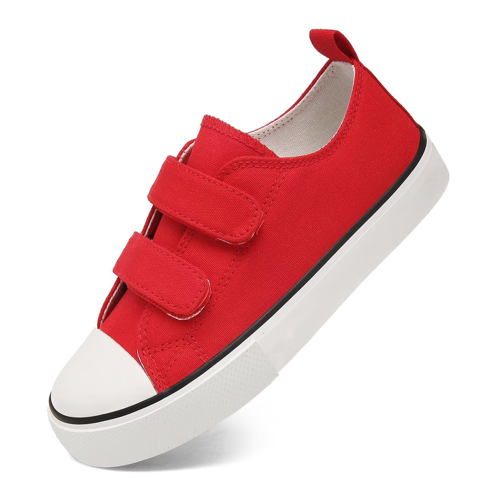 AOVOG Toddler Little Kid Cushioned Canvas Shoes Slip On Sneakers Soft and Durable