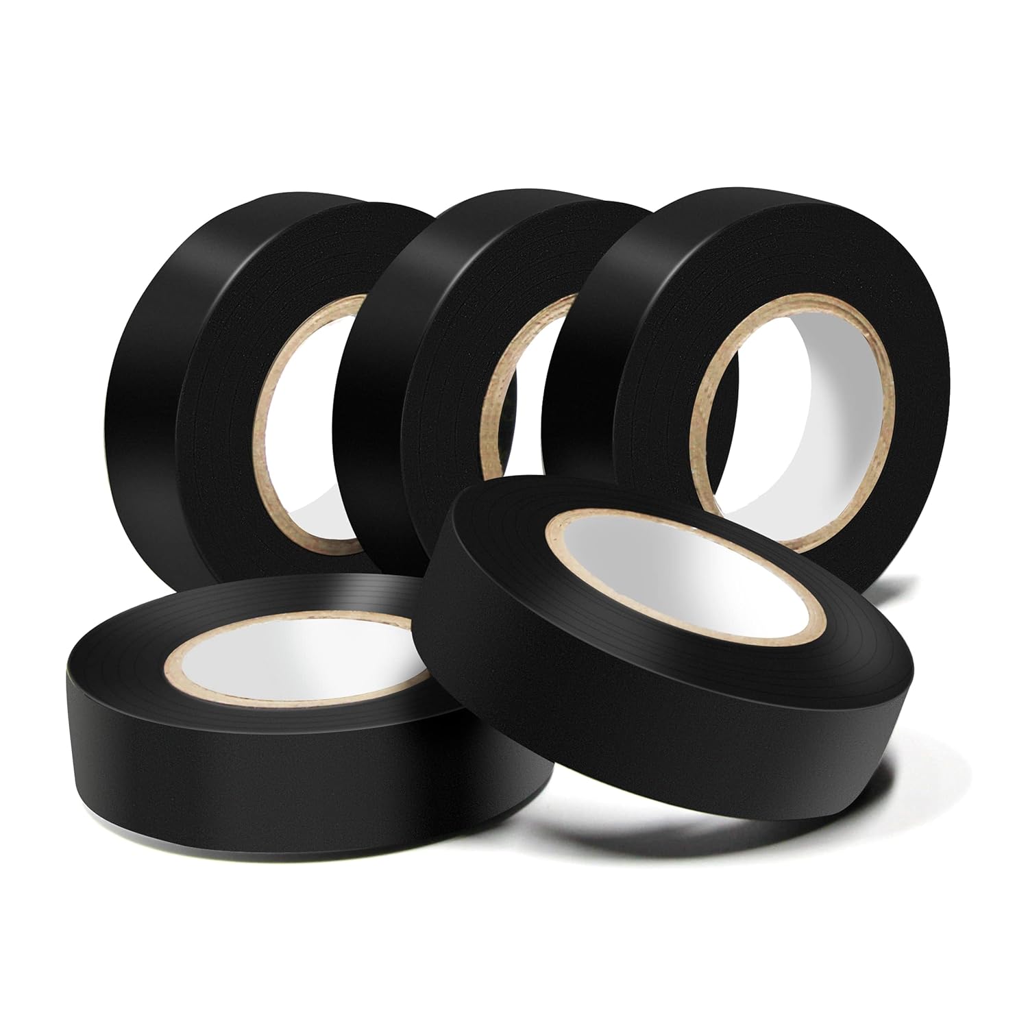 Buy Electrical Tape Black Waterproof PVC 5 Pack 3/4 in 65 FT Flame Retardant Weatherproof