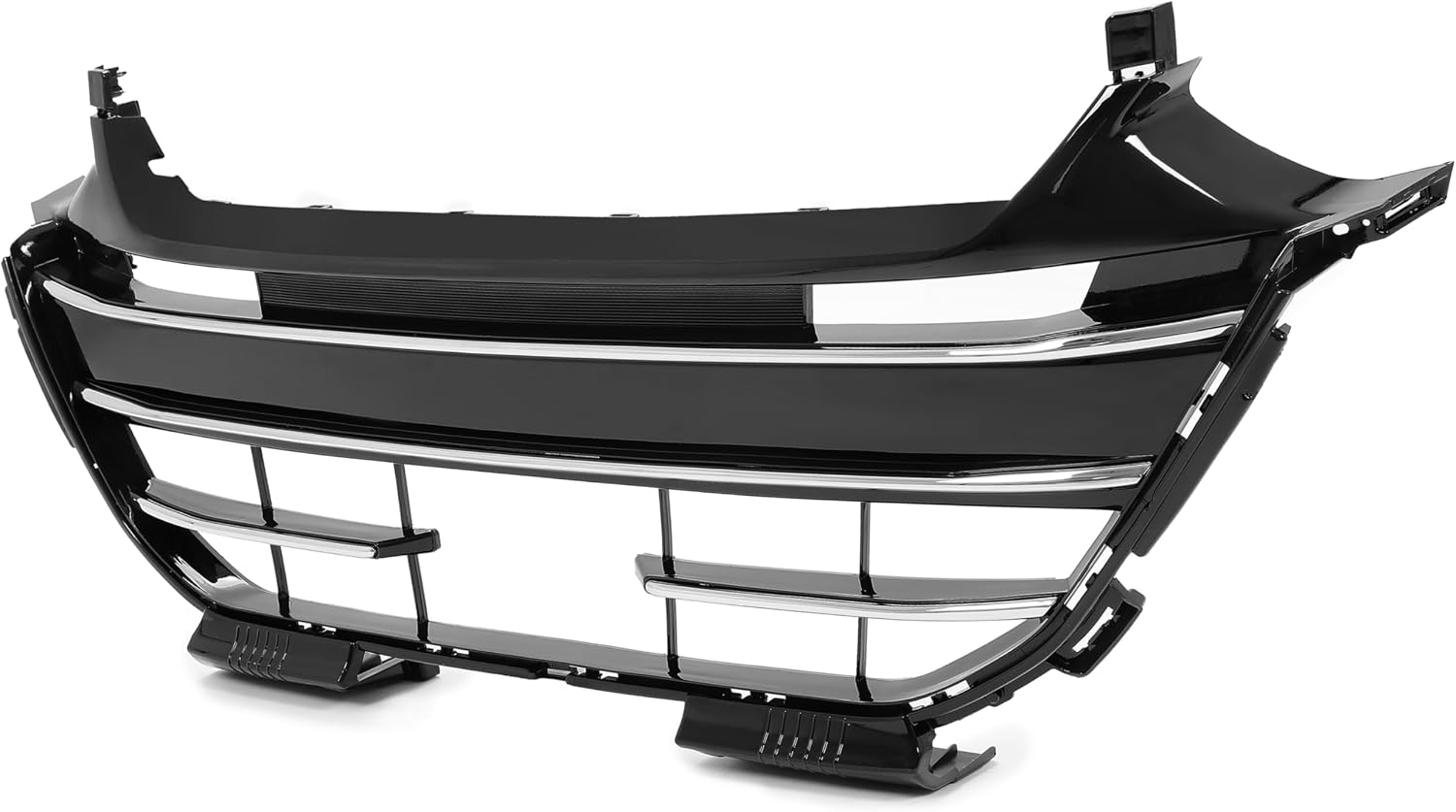KUAFU Front Lower Grille Grill Compatible with 2021-2022 Honda Accord Chrome+Painted Bumper Grille Silvery+Black
