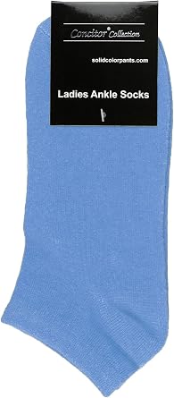 Womens Dress Socks Solid Colors COTTON Blend Low Cut No Show Sock